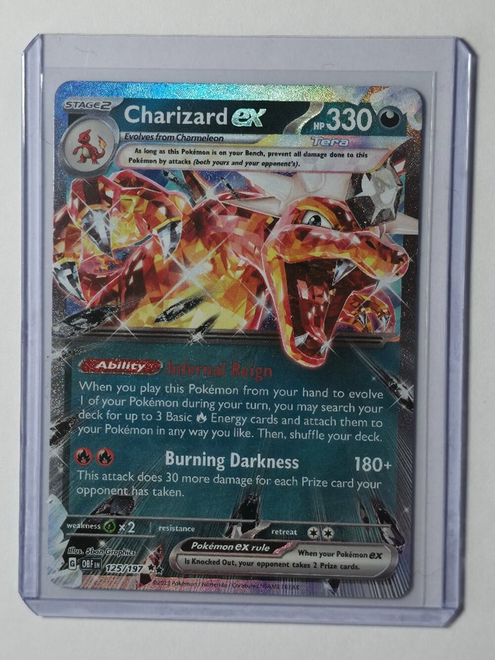 Pokémon TCG - Charizard ex - Obsidian Flames - Double Rare - 125/197